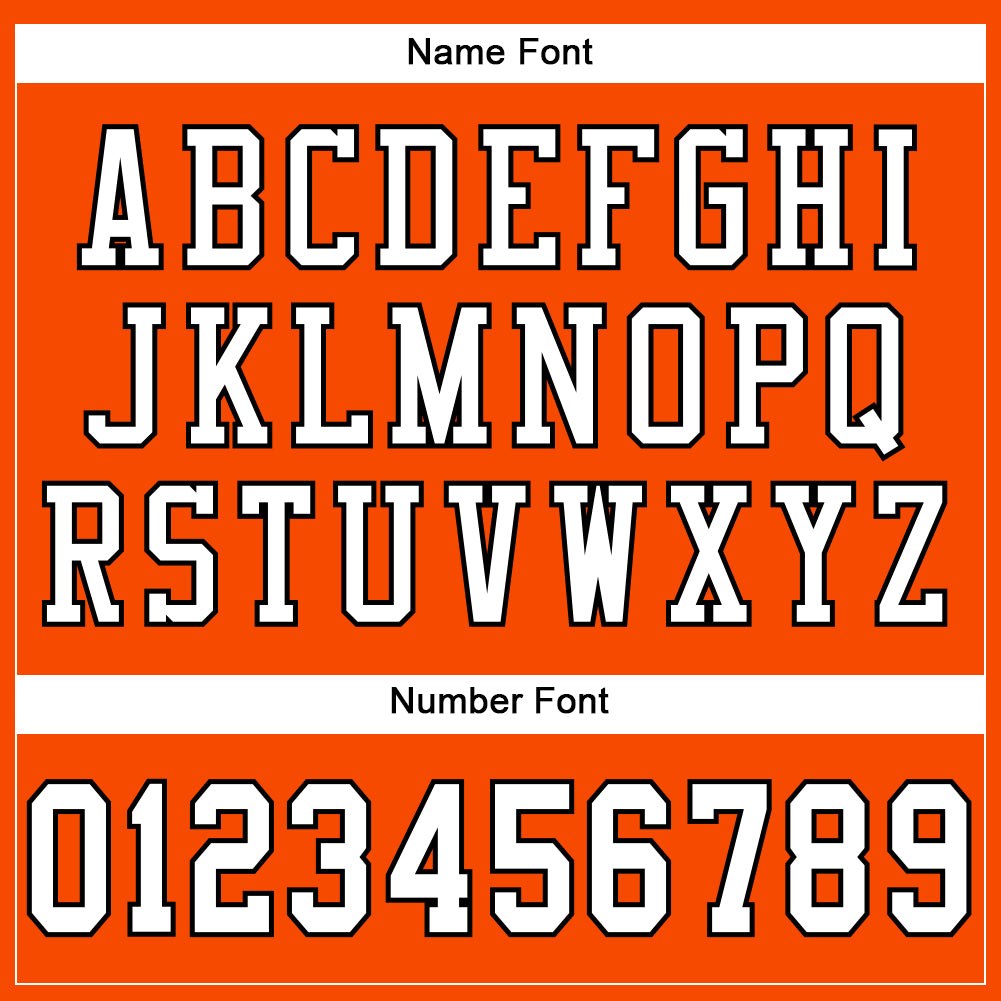 Custom Orange White-Black Mesh Authentic Football Jersey photo 2