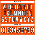 Custom Orange White-Black Mesh Authentic Football Jersey photo 2