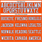 Custom Orange White-Royal Mesh Authentic Football Jersey photo 2