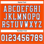 Custom Orange White-Royal Mesh Authentic Football Jersey photo 3