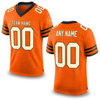 Custom Orange Cream-Olive Mesh Authentic Football Jersey