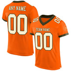 build olive orange football cream jersey authentic mesh orange0363