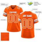 Custom Orange Mesh Authentic Football Jersey with White and Gray Lettering Design 0365 customization guide