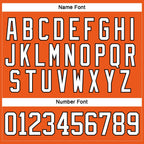 Custom Orange White-Black Hockey Lace Neck Jersey photo 4