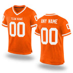 Custom Orange White Mesh Authentic Throwback Football Jersey