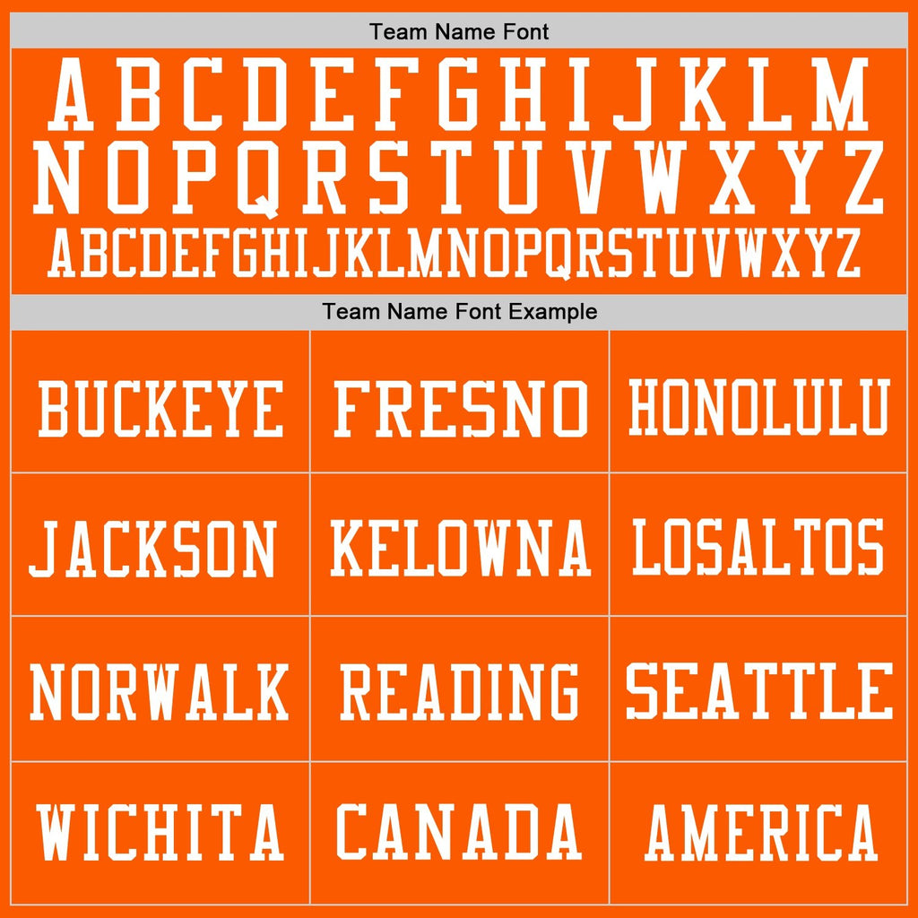 Custom Orange White Mesh Authentic Throwback Football Jersey photo 2