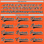 Custom Orange Black-White Hockey Jersey photo 3