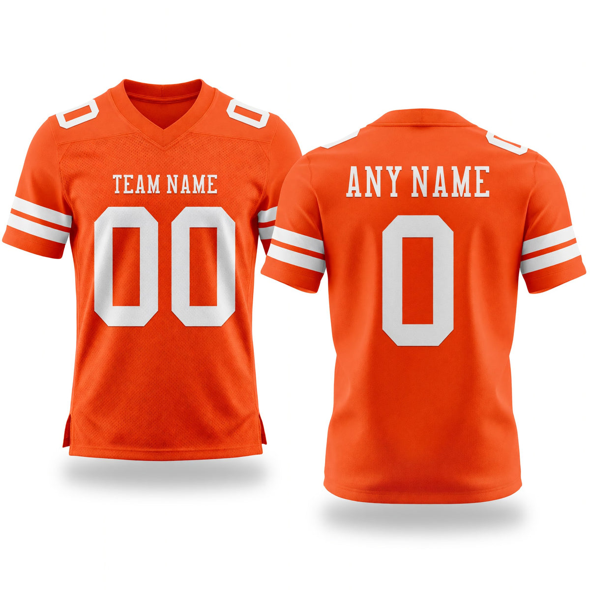 Custom Orange White Authentic Football Jersey