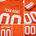 Custom Orange White Authentic Football Jersey detail