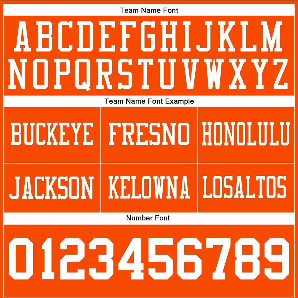 Custom Orange White Authentic Football Jersey photo 4