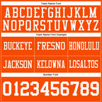 Custom Orange White Authentic Football Jersey photo 4