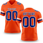 Custom Orange Royal-White Authentic Football Jersey
