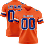 Custom Orange Royal-White Authentic Football Jersey photo 1
