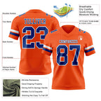 Custom Orange Royal-White Authentic Football Jersey photo 3