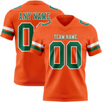 Custom Orange Kelly Green-White Authentic Football Jersey photo 1