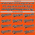 Custom Stitched Orange Black-White Baseball Pullover Sweatshirt Hoodie photo 3