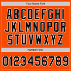 Custom Stitched Orange Black-White Baseball Pullover Sweatshirt Hoodie photo 4