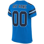 Custom Panther Blue Navy-White Mesh Authentic Football Jersey photo 3
