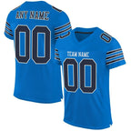 Custom Panther Blue Navy-White Mesh Authentic Football Jersey photo 1