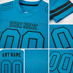 Custom Panther Blue Panther Blue-Black Mesh Authentic Football Jersey detail
