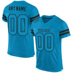 Custom Panther Blue Panther Blue-Black Mesh Authentic Football Jersey photo 1