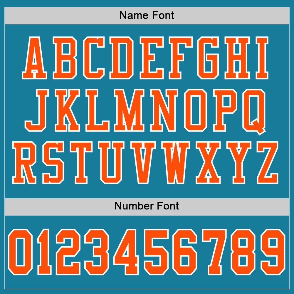 Custom Panther Blue Orange-White Mesh Authentic Football Jersey photo 3