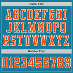 Custom Panther Blue Orange-White Mesh Authentic Football Jersey photo 3