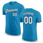 Custom Panther Blue White-Black Performance T-Shirt