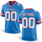 Custom Panther Blue White-Red Authentic Football Jersey