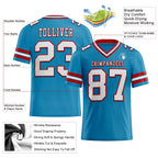 Custom Panther Blue White-Red Authentic Football Jersey photo 2
