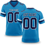 Custom Panther Blue Navy-White Authentic Football Jersey