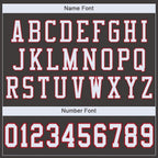 Custom Pewter White-Red Mesh Authentic Football Jersey photo 4