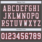 Custom Pewter White-Red Mesh Authentic Football Jersey photo 4