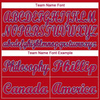 Custom Red White-Royal Baseball Jersey photo 5