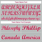Custom Gray Red-White Baseball Jersey photo 4