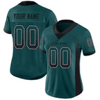 Custom Midnight Green Black-White Drift Fashion Football Jersey photo 2