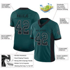 Custom Midnight Green Black-White Drift Fashion Football Jersey photo 3