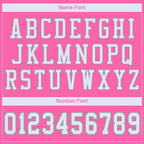 Custom Pink White-Light Gray Mesh Authentic Football Jersey photo 4