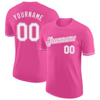 Custom Pink White Performance T-Shirt photo 1