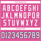 Custom Pink White-Light Blue Performance T-Shirt photo 3