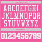 Custom Pink White-Black Authentic Throwback Basketball Jersey photo 3