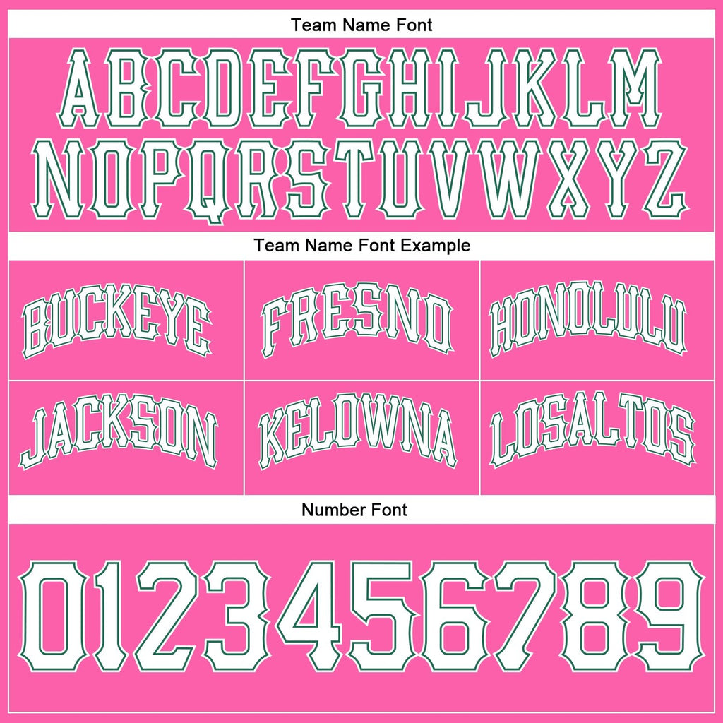 Custom Pink White-Kelly Green Authentic Throwback Basketball Shorts photo 2