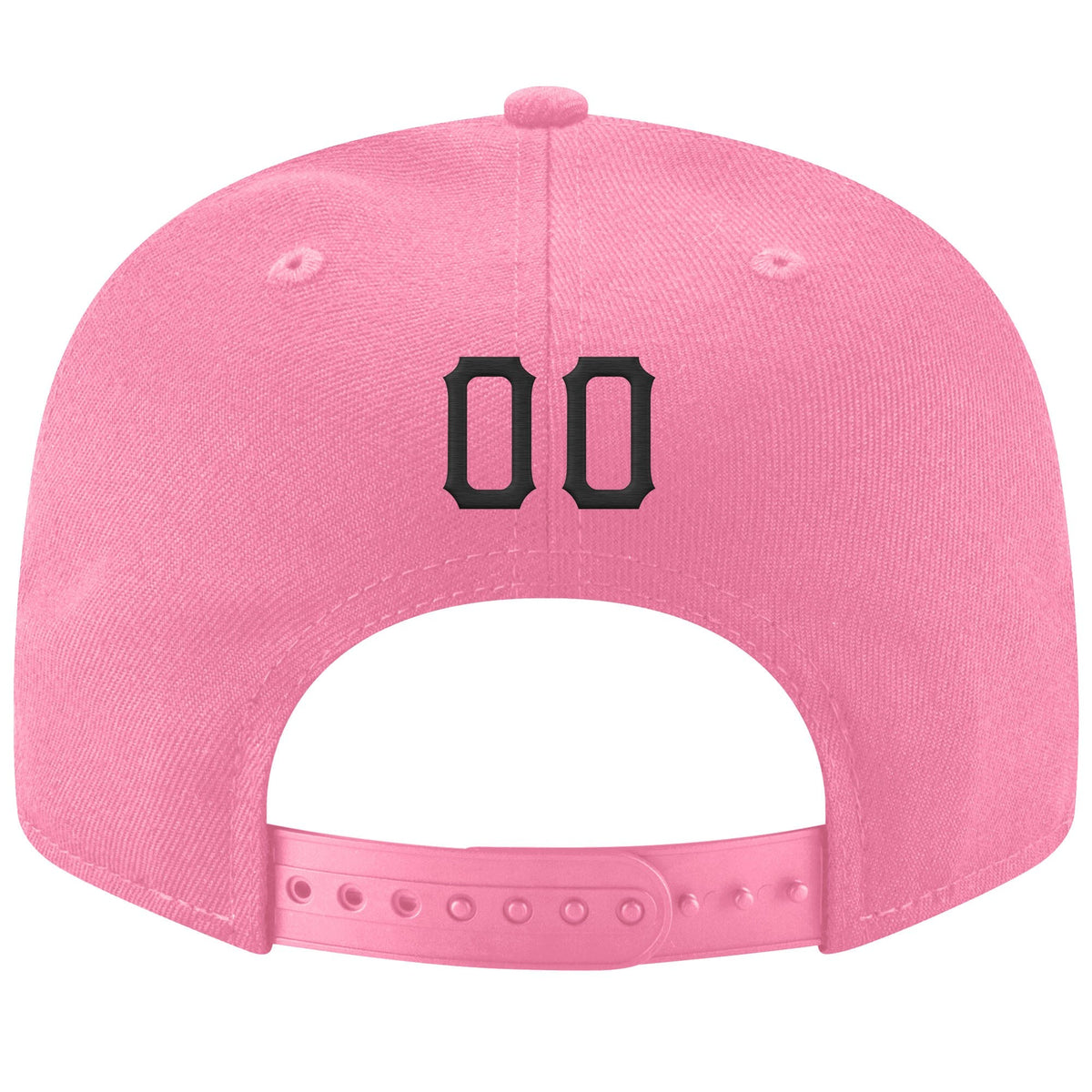 Custom Pink Black-Old Gold Stitched Adjustable Snapback Hat photo 3