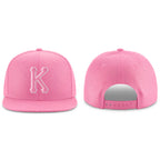 Custom Pink Pink-White Stitched Adjustable Snapback Hat