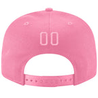 Custom Pink Pink-White Stitched Adjustable Snapback Hat photo 3