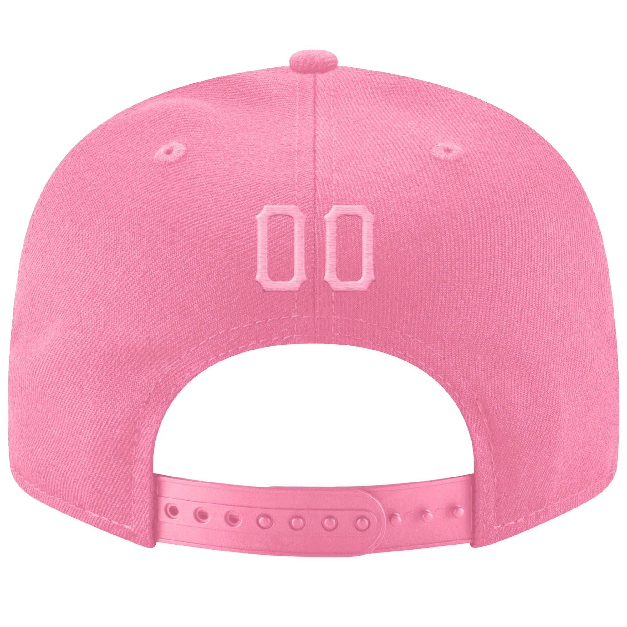 Custom Pink Pink-White Stitched Adjustable Snapback Hat photo 3
