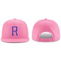 Custom Pink Purple-White Stitched Adjustable Snapback Hat