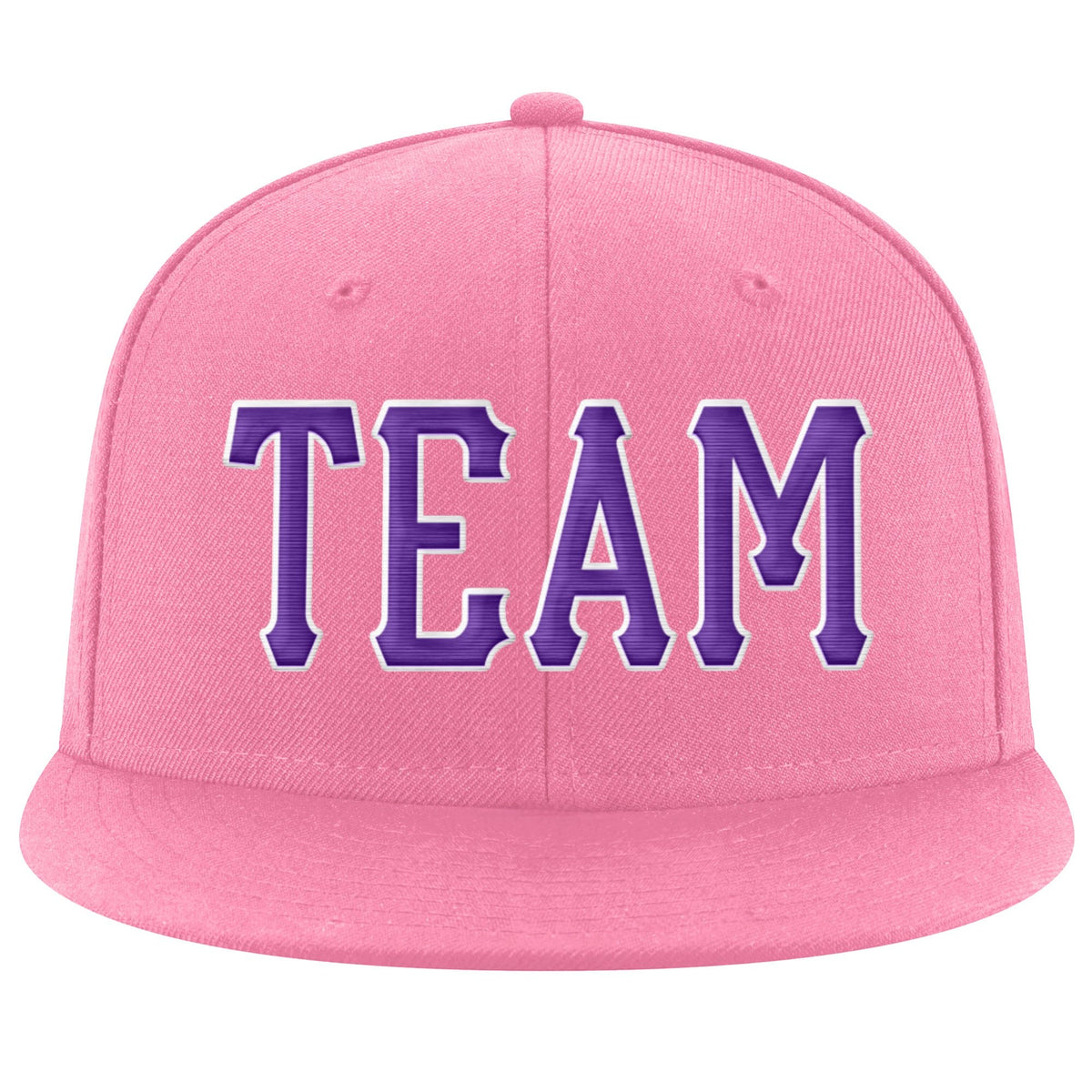 Custom Pink Purple-White Stitched Adjustable Snapback Hat photo 2