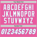 Custom Pink White-Light Blue Performance T-Shirt photo 2
