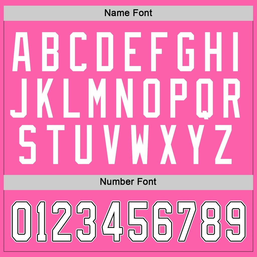 Custom Pink White-Black Hockey Jersey photo 2